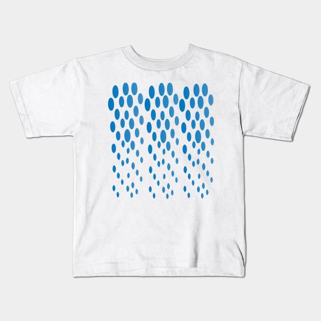 Blue polka dot pattern dotted. little balls Kids T-Shirt by SAMUEL FORMAS